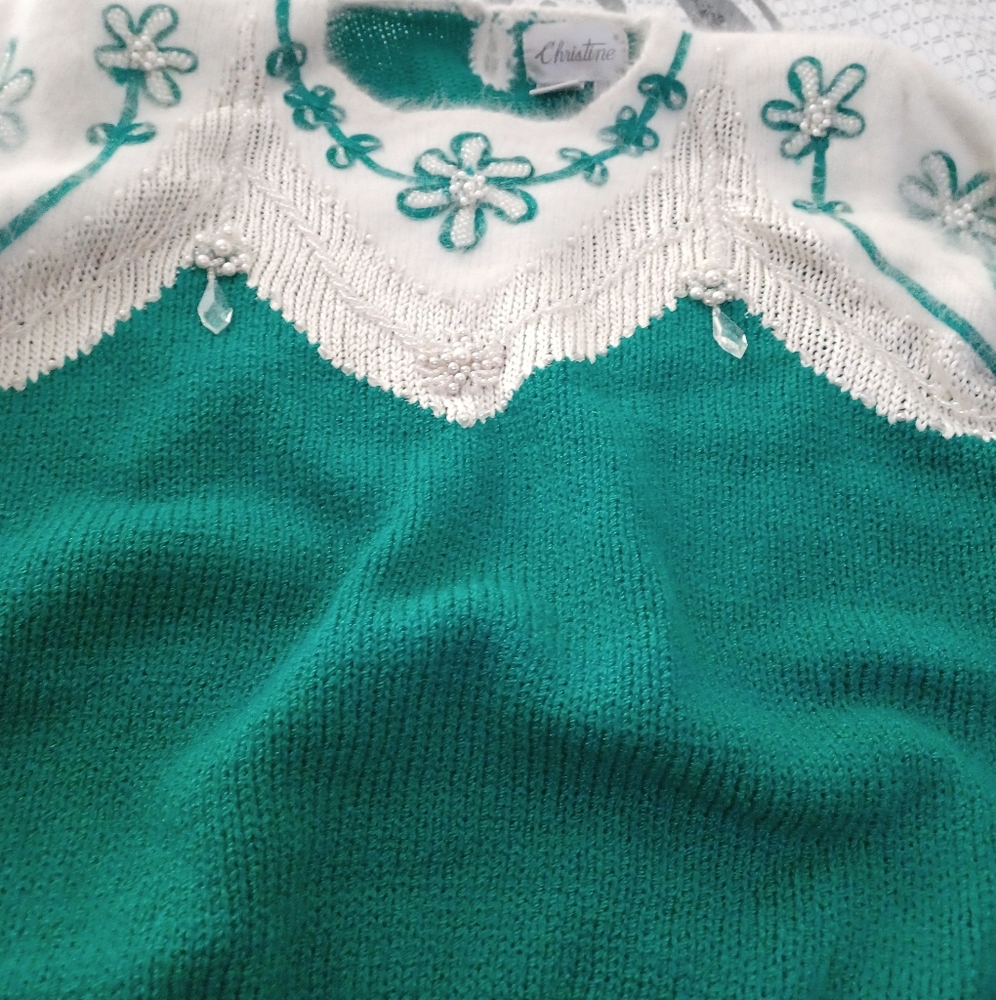 Acrylic,  Nylon, Wool, Angora Sweater